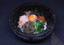 Stone grilled bibimbap