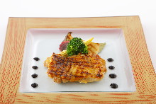 Grilled locally raised chicken steak