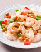 Stir-fried shrimp with salt