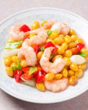 Stir-fried shrimp with salt