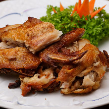 Fried chicken with herbs and spices