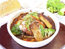 Stewed hamburg steak