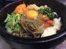 Stone grilled bibimbap