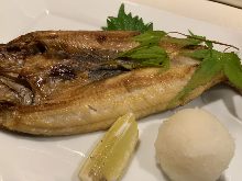 Grilled atka mackerel