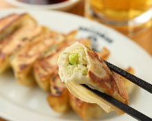 Pan-fried vegetable gyoza