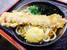 Wheat noodles with tempura