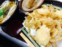 Burdock tempura udon soup