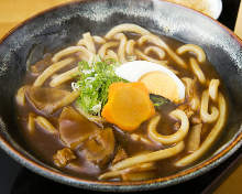 Wheat noodles in a curry broth