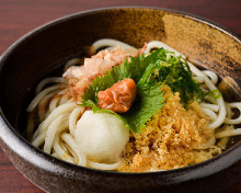 Chilled tanuki udon