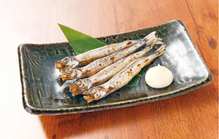 Seared shishamo smelt