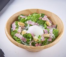 Caesar salad with slow-poached egg