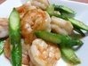 Stir-fried shrimp and asparagus