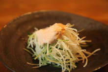 Daikon (Japanese radish) and cod roe salad Daikon (Japanese radish) and cod roe salad