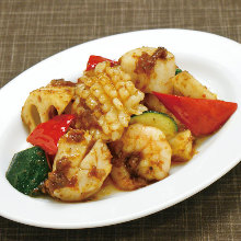 Stir-fried shrimp with XO sauce