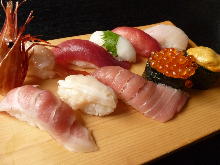 Assorted nigiri sushi, 10 kinds