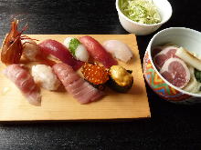 Assorted nigiri sushi