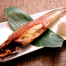 Salted and grilled Atka mackerel