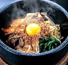 Stone grilled bibimbap