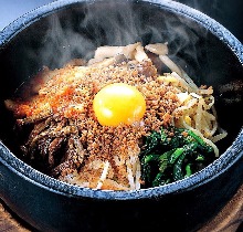 Stone grilled bibimbap
