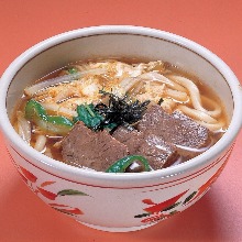 Wheat noodles in a spicy broth