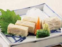 Sashimi Platter of Yuba Tofu and Taguri Yuba