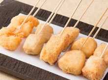 Assorted fried cutlet skewers, 5 kinds