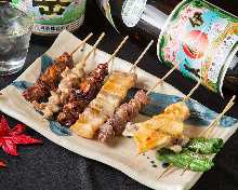 Assorted grilled skewers