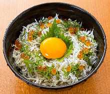 Baby sardine rice bowl