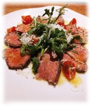 Italian salad with beef carpaccio