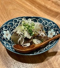 Simmered beef tendon and daikon radish