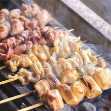 Assorted grilled chicken skewers, 10 kinds