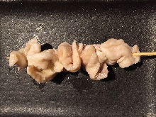 Chicken skin skewer