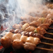 Grilled chicken skewer