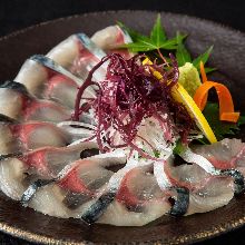 Mackerel sashimi