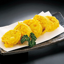 Mustard-stuffed lotus roots