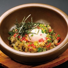 Fried rice with leaf mustard