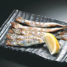 Seared shishamo smelt