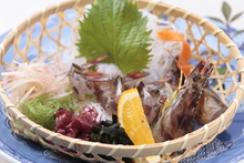 Live Japanese tiger prawn sashimi Live Japanese tiger prawn sashimi