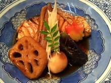 Simmered bony fish parts