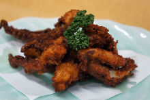 Fried squid legs