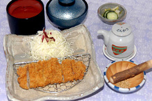 Pork loin cutlet meal set