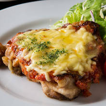 Grilled tomatoes with cheese Grilled tomatoes with cheese
