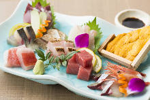 Assorted sashimi