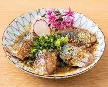 "Goma-saba" sesame-flavored mackerel (regional dish)