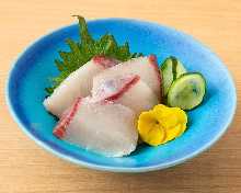 Japanese amberjack sashimi