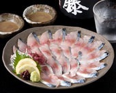 Live mackerel sashimi