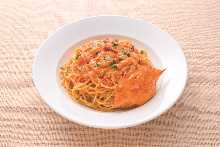 Blue crab with sauce