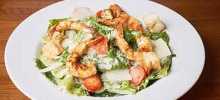 Caesar salad with shrimp
