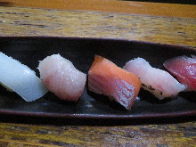 Assorted nigiri sushi, 5 kinds