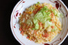 Fried rice with lettuce